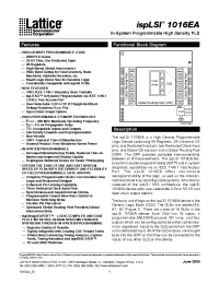 Datasheet ispLSI1016EA-125LT44 manufacturer Lattice